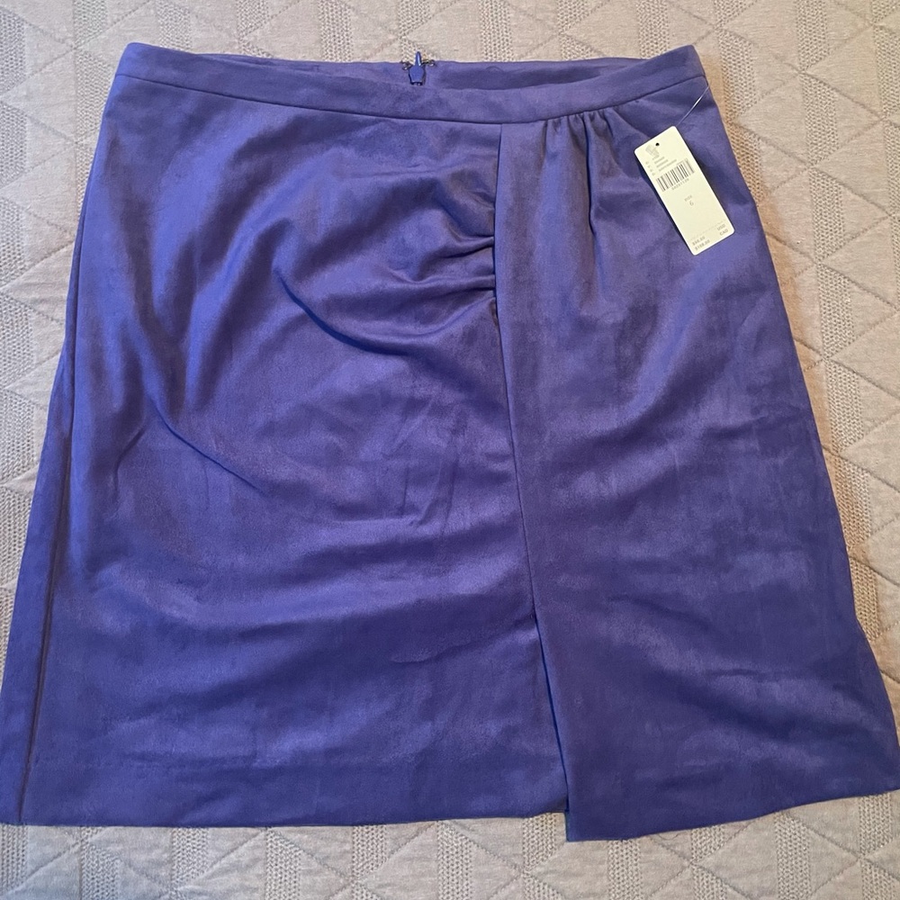 Anthropologie Blue Velvet mini skirt